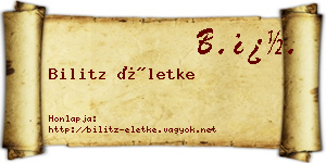 Bilitz Életke névjegykártya